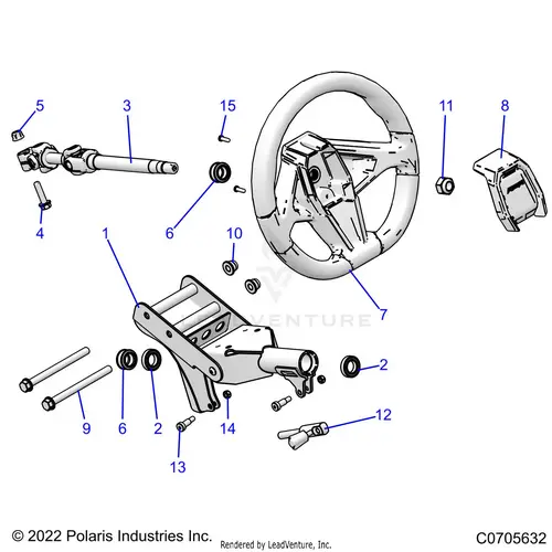 Steering: Upper Standard - 2022 Polaris Rzr Pro Xp 4 Sport 1
