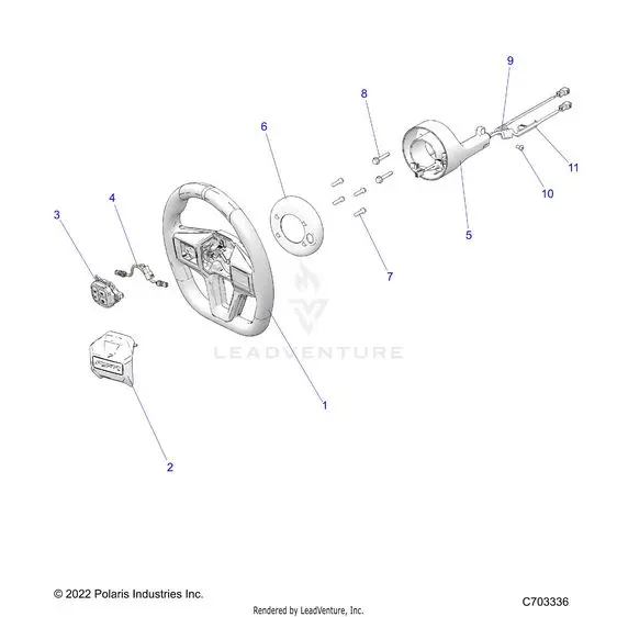 Steering: Wheel - 2023 Polaris Rzr Pro R 4 Ride Command 1
