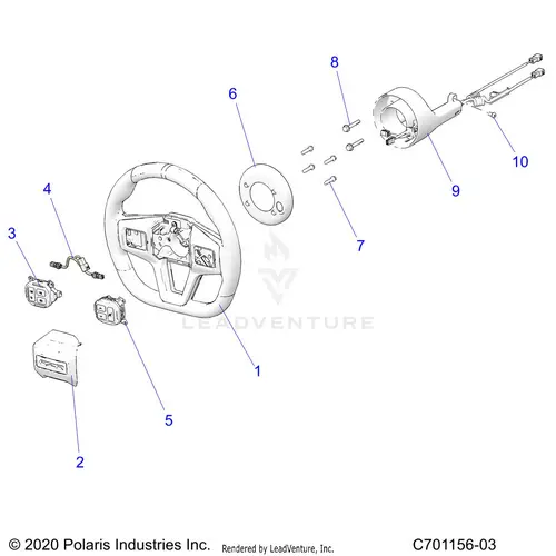 Steering: Wheel - 2023 Polaris Rzr Pro R Ride Command 1