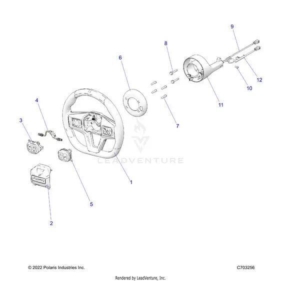 Steering: Wheel - 2023 Polaris Rzr Pro R Ultimate 1