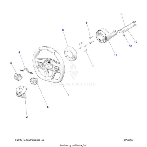 Steering: Wheel - 2024 Polaris Rzr Pro R Ultimate 1