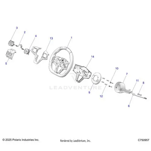 Steering: Wheel - 2025 Polaris Rzr Pro R 4 Race Replica Le Evap 1