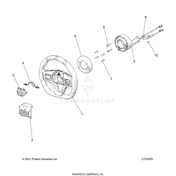 Steering: Wheel Premium - 2022 Polaris Rzr Turbo R Sport 1