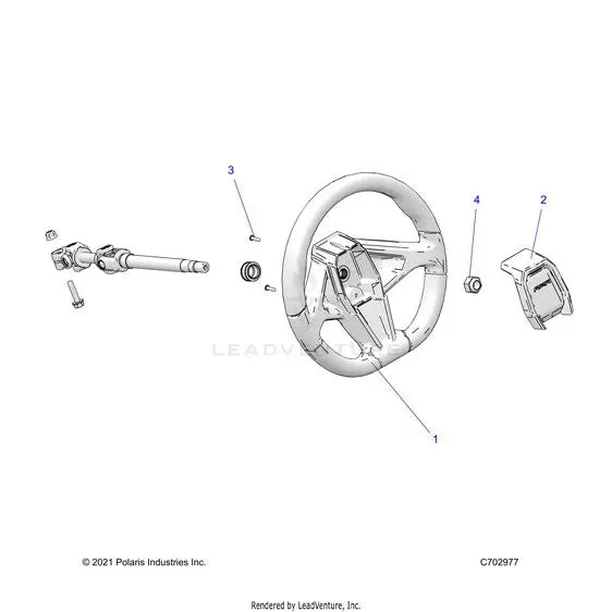 Steering: Wheel Standard - 2022 Polaris Rzr Turbo R Sport 1