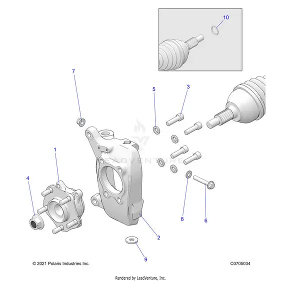 Suspension: Front Carrier And Hub - 2023 Polaris Rzr Turbo R 4 Premium Ride Command 1