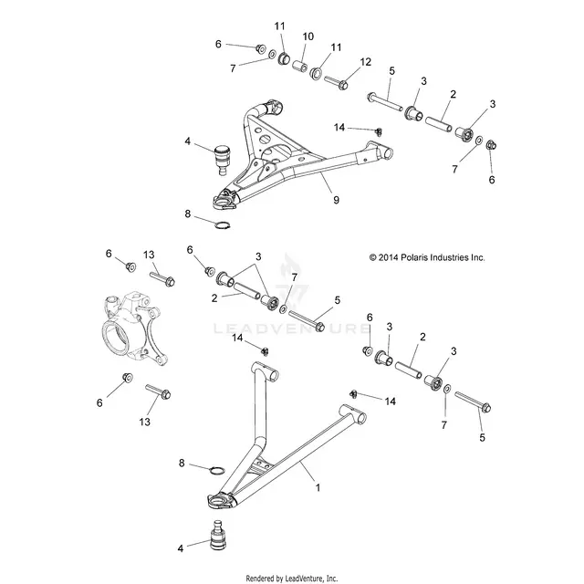 Suspension: Front Control Arms - 2015 Polaris Rzr 900/900 Eps 1
