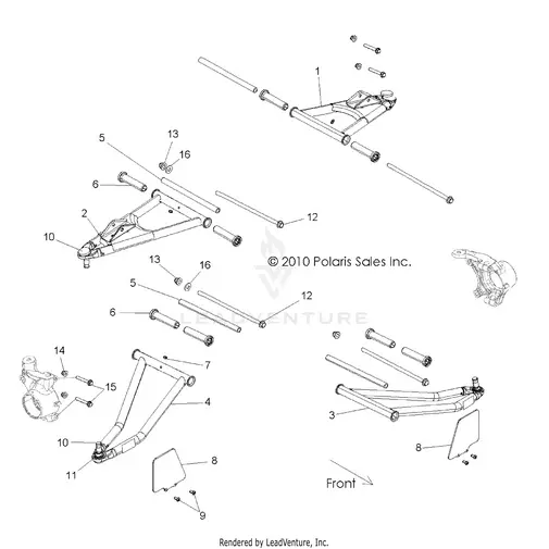 Suspension: Front Control Arms - 2016 Polaris Rzr 570 1
