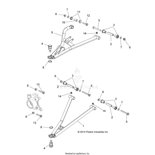 Suspension: Front Control Arms - 2016 Polaris Rzr S 1000 Eps 1