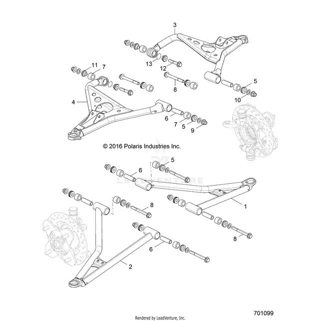 Suspension: Front Control Arms - 2017 Polaris Rzr 4 900 1