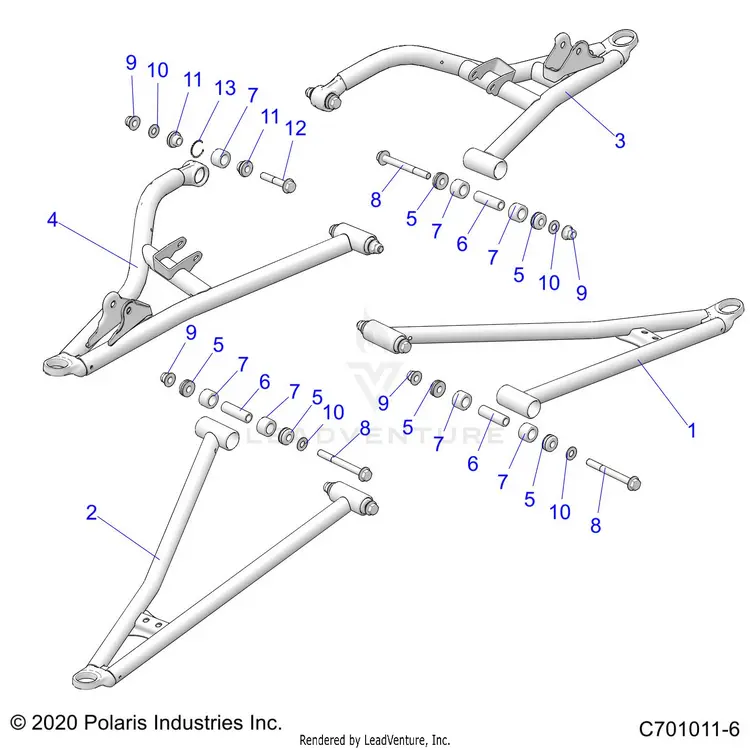 Suspension: Front Control Arms - 2022 Polaris General 1000 Premium Eps 1
