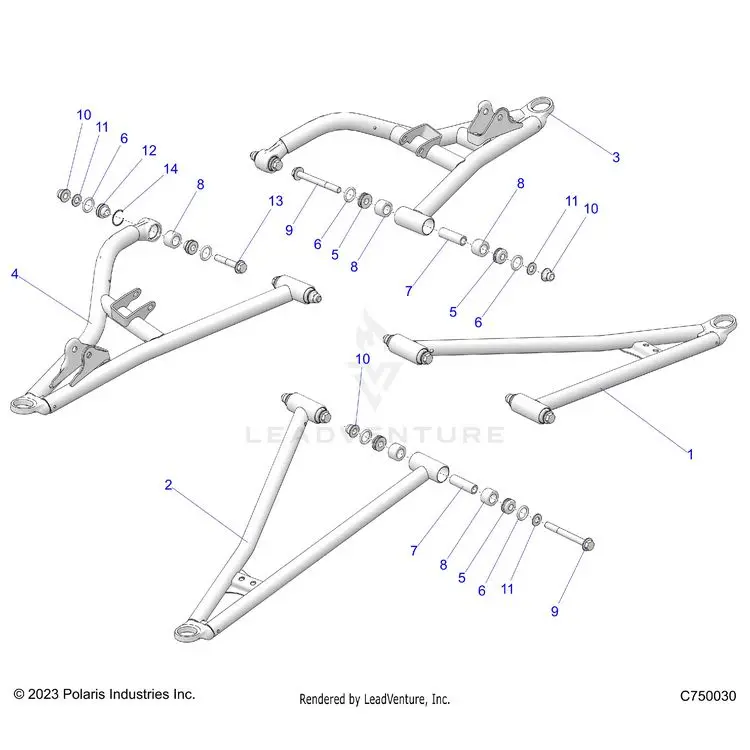 Suspension: Front Control Arms - 2024 Polaris General 1000 Sport 1