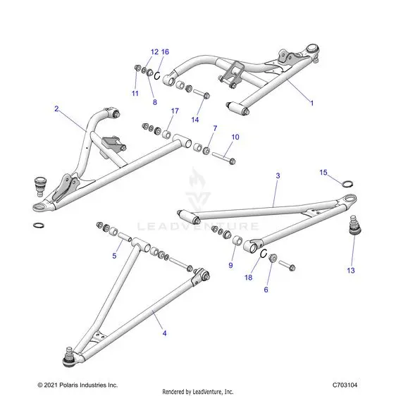 Suspension: Front Control Arms - 2024 Polaris Rzr Xp 1000 Premium 1