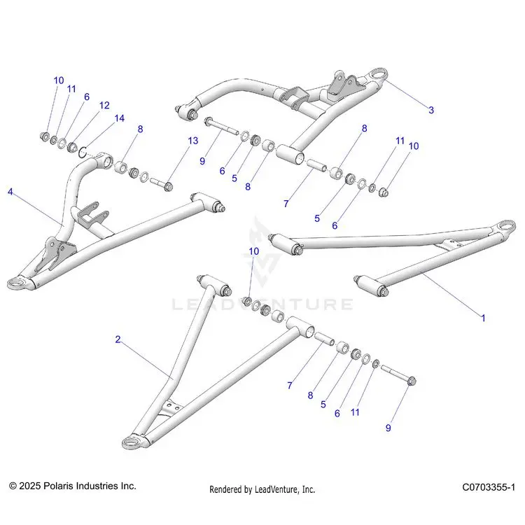 Suspension: Front Control Arms - 2025 Polaris General 1000 Premium 1