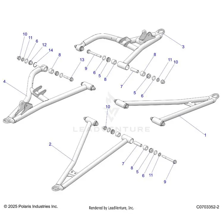 Suspension: Front Control Arms - 2025 Polaris General 1000 Sport 1