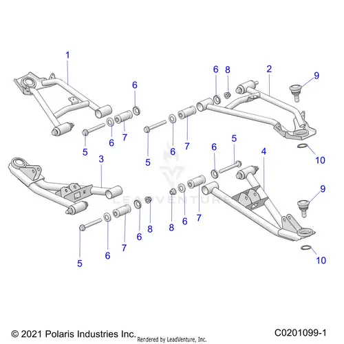 Suspension: Front Control Arms - 2026 Polaris Rzr 200 Evap 1