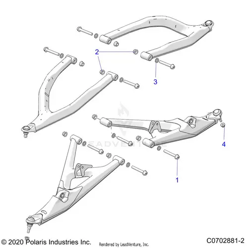 Suspension: Front Control Arms Mounting - 2023 Polaris Rzr Turbo R 4 Premium Ride Command 1