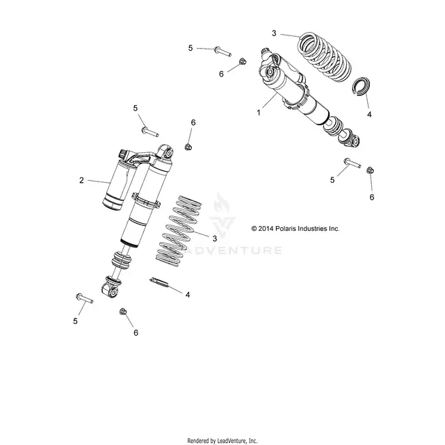 Suspension: Front Shock (2) - 2016 Polaris Rzr 900/900 Eps 1