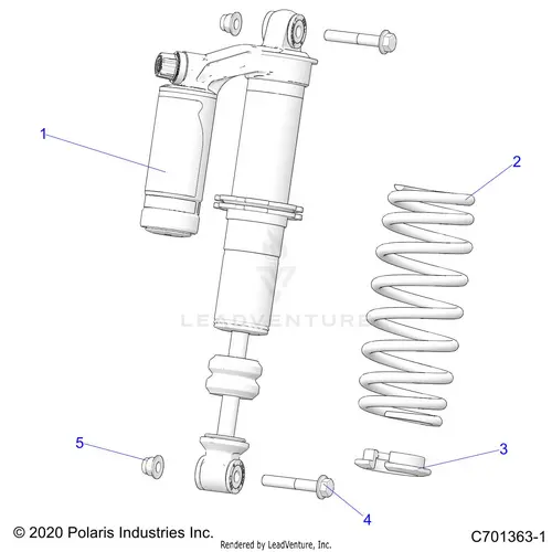 Suspension: Front Shock (2) - 2021 Polaris Rzr 900 Trail/Trail S 1