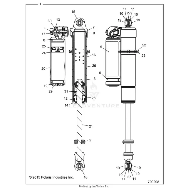 Suspension: Front Shock - 2015 Polaris Rzr Xp 1000 1