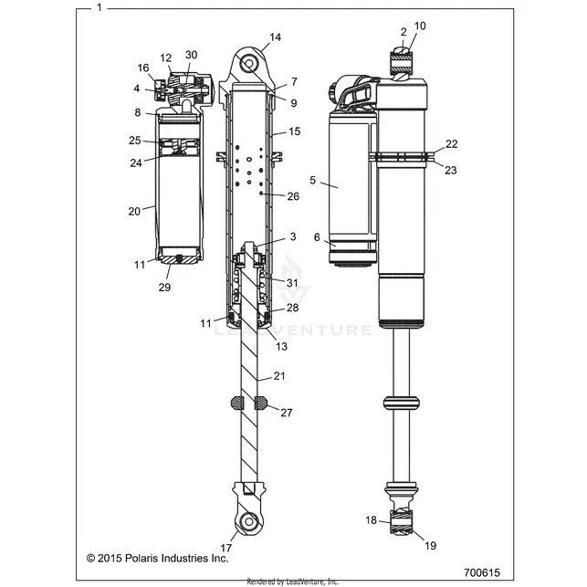 Suspension: Front Shock - 2016 Polaris Rzr Xp Turbo 1