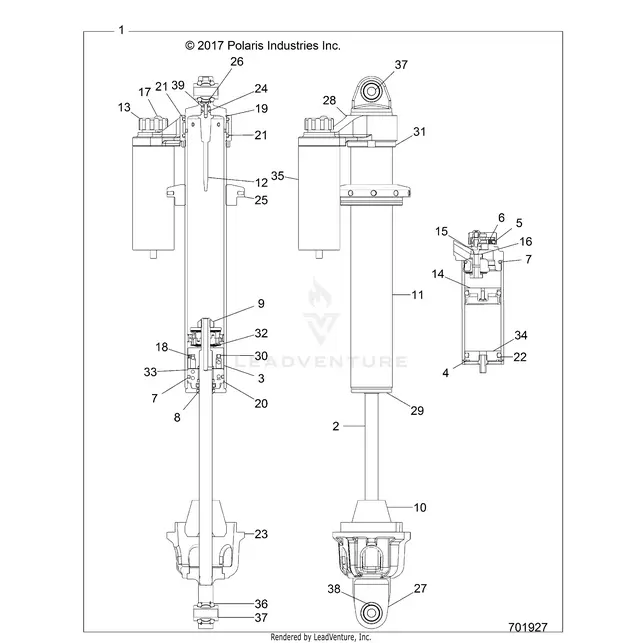 Suspension: Front Shock - 2020 Polaris Rzr Xp Turbo 1