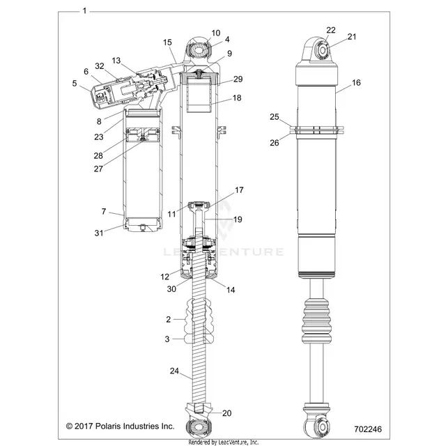 Suspension: Front Shock Internals (2) - 2018 Polaris Rzr Xp 4 Turbo 1