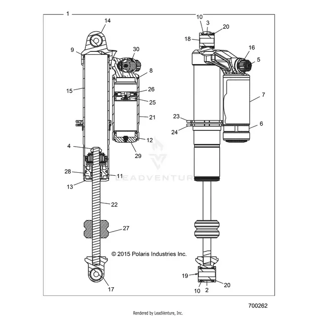 Suspension: Front Shock Internals - 2016 Polaris Rzr 900/900 Eps 1