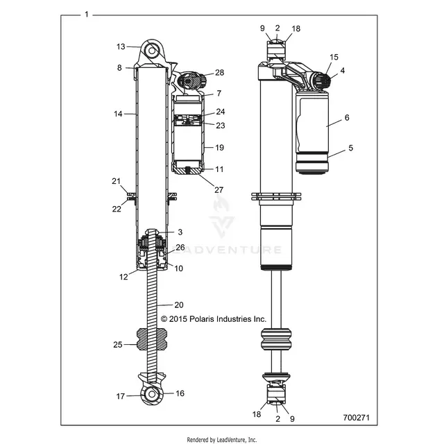 Suspension: Front Shock Internals - 2016 Polaris Rzr S 1000 Eps 1