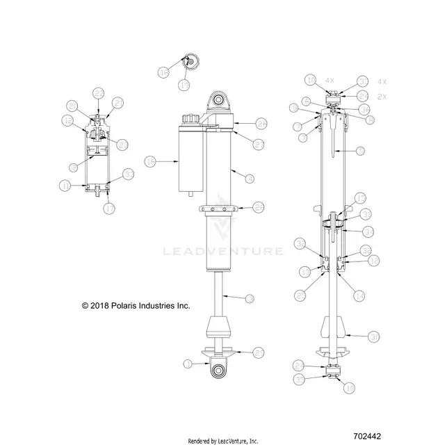 Suspension: Front Shock Internals - 2018 Polaris Rzr S 900 1