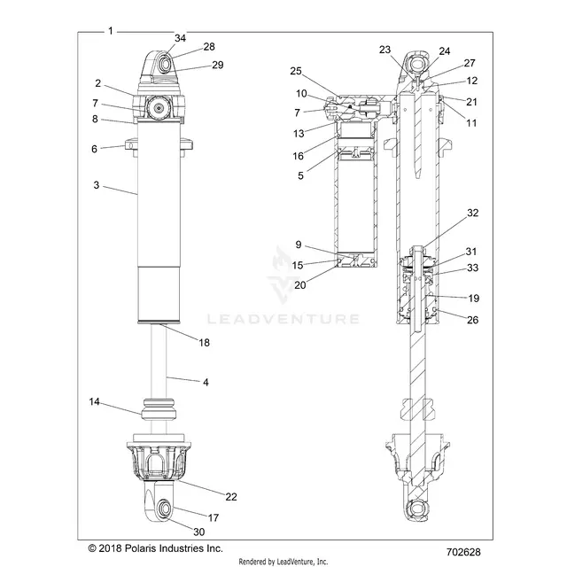 Suspension: Front Shock Internals - 2019 Polaris Rzr Xp 4 Turbo S Velocity 1