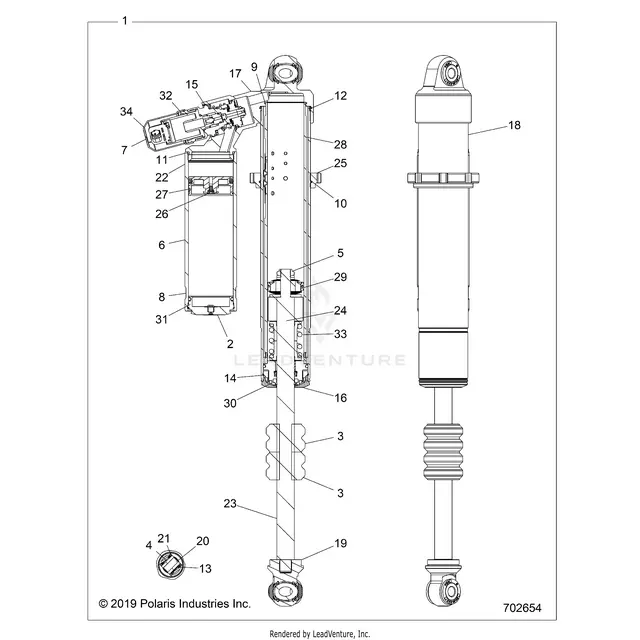Suspension: Front Shock Internals - 2020 Polaris Rzr Turbo S 4 1