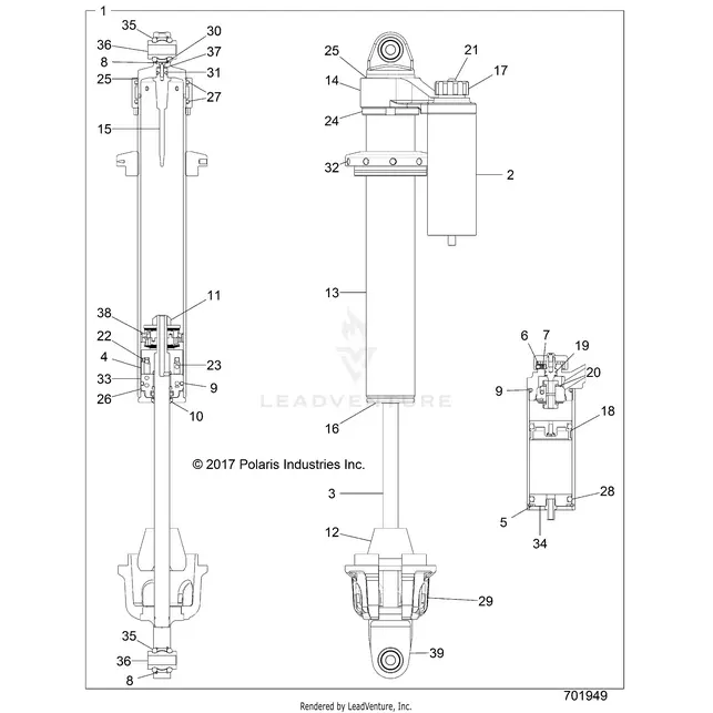 Suspension: Front Shock Internals - 2021 Polaris Rzr Xp 4 Turbo 1