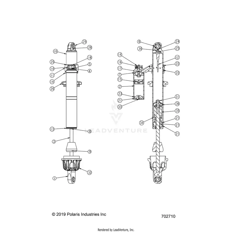 Suspension: Front Shock Internals - 2024 Polaris General Xp 4 1000 Ultimate 1