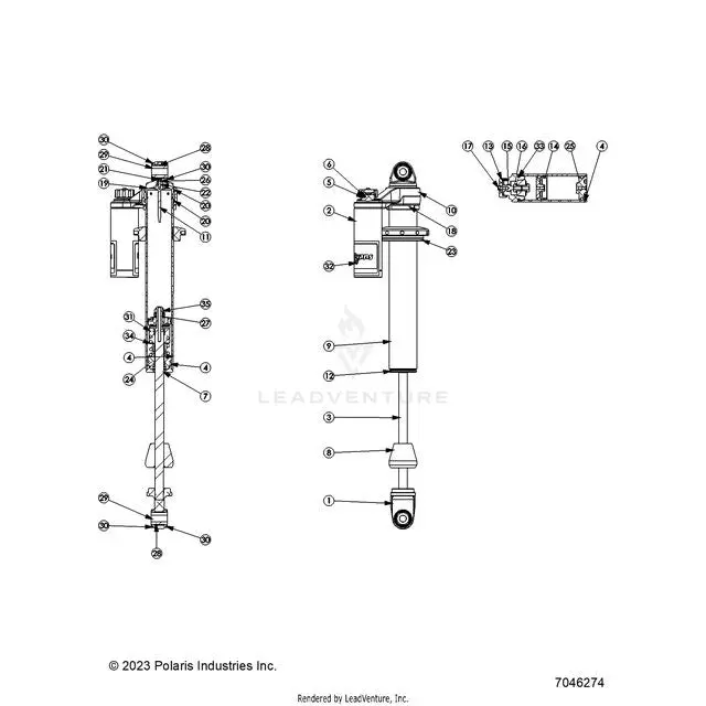 Suspension: Front Shock Internals - 2026 Polaris Rzr Xp 4 1000 Sport 1