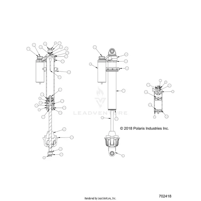 Suspension: Front Shock Internals (3) - 2018 Polaris Rzr Xp 1000 1