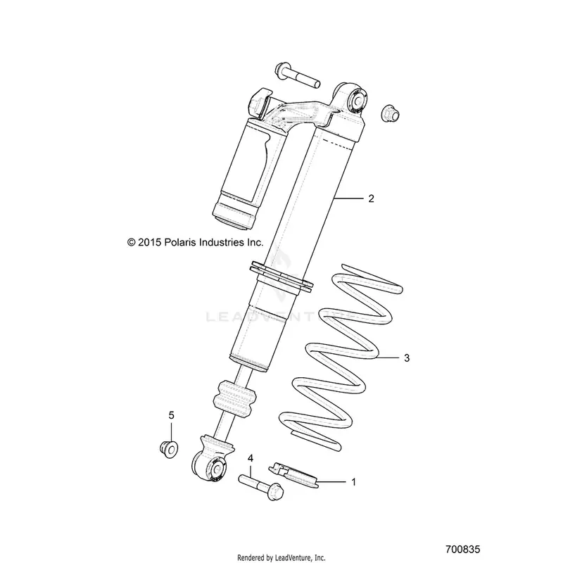 Suspension: Front Shock Mounting (2) - 2016 Polaris General 1000 Eps 1