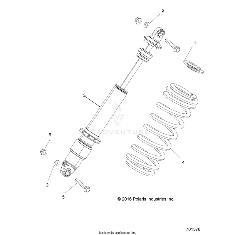 Suspension: Front Shock Mounting - 2017 Polaris General 1000 4 Eps 1