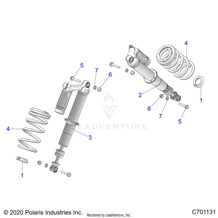Suspension: Front Shock Mounting - 2021 Polaris General 4 1000 Deluxe 1
