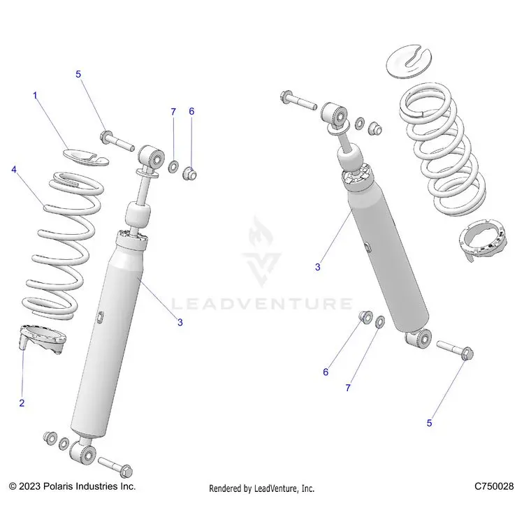 Suspension: Front Shock Mounting - 2025 Polaris General 1000 Sport 1