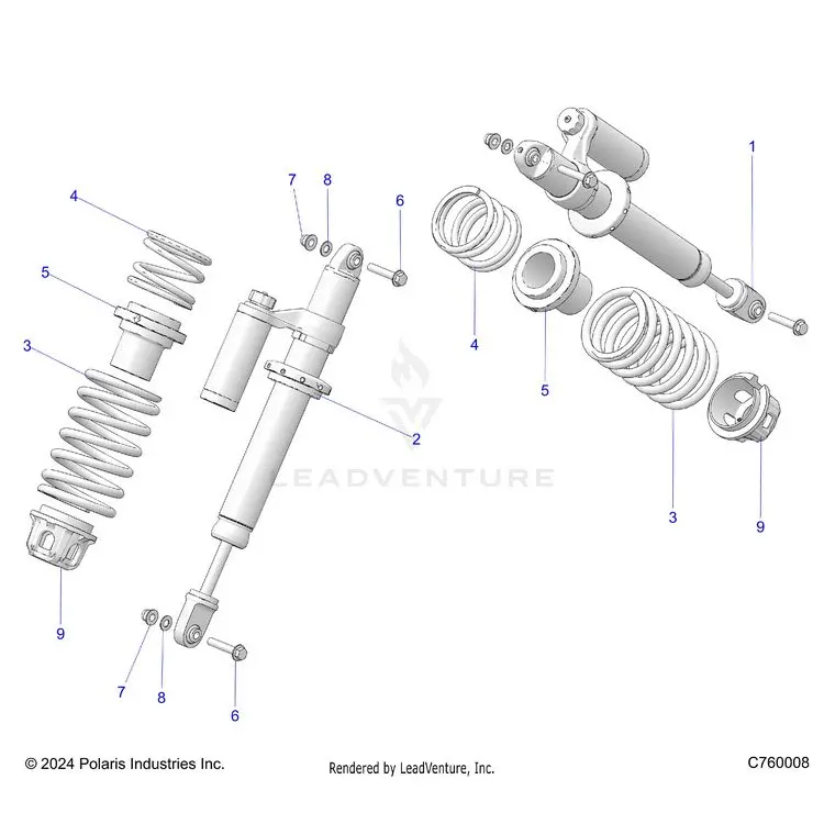 Suspension: Front Shock Mounting - 2026 Polaris General Xp 1000 Premium 1