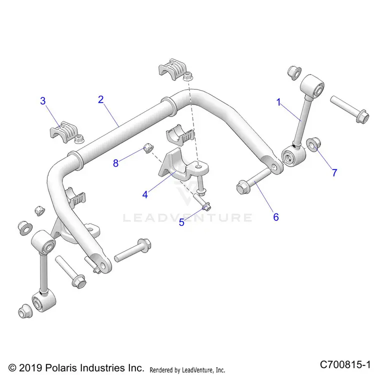 Suspension: Front Stabilizer Bar - 2022 Polaris General Xp 1000 Trailhead Le 1