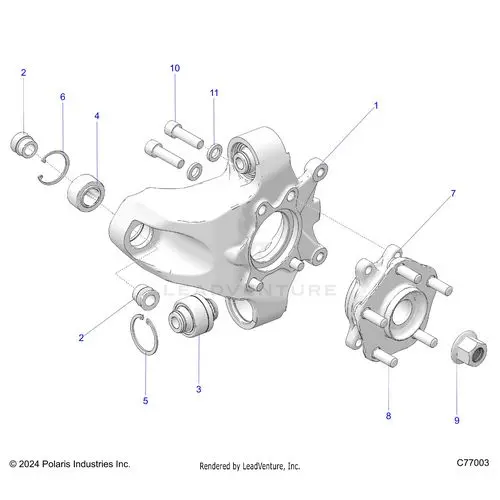 Suspension: Rear Carrier - 2025 Polaris Rzr Pro R Race 1