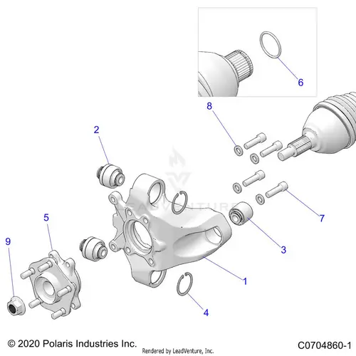 Suspension: Rear Carrier And Hub - 2022 Polaris Rzr Pro R 4 Ultimate 1