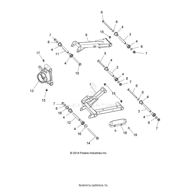 Suspension: Rear Control Arms - 2015 Polaris Rzr 900/900 Eps 1