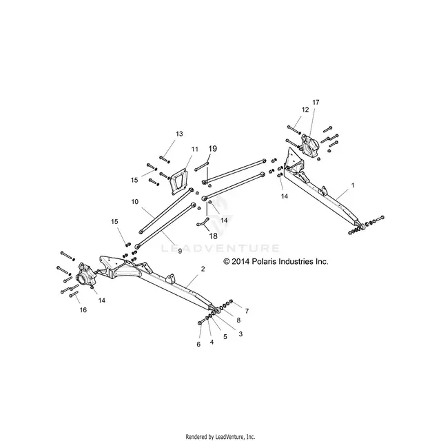 Suspension: Rear Control Arms - 2015 Polaris Rzr Xp 1000 1