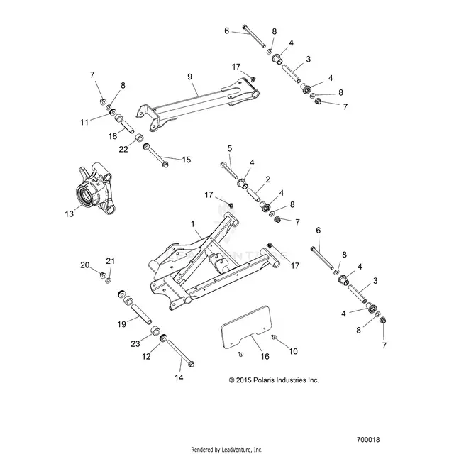 Suspension: Rear Control Arms - 2016 Polaris Rzr 4 900 1