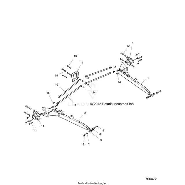 Suspension: Rear Control Arms - 2016 Polaris Rzr Xp 4 Turbo 1
