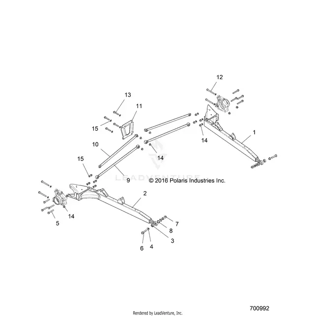 Suspension: Rear Control Arms - 2016 Polaris Rzr Xp Turbo 1