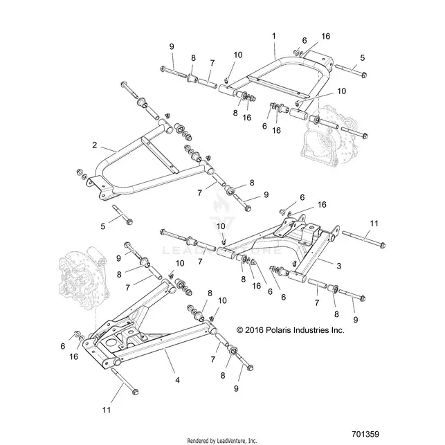 Suspension: Rear Control Arms - 2017 Polaris Rzr 570 S 1