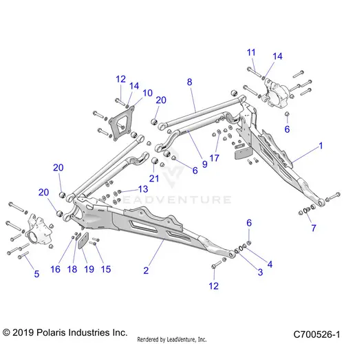 Suspension: Rear Control Arms - 2019 Polaris Rzr Xp Turbo S 1